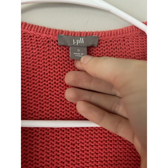 J. Jill Open Front Waterfall Cardigan Size Small Cotton Blend Fall - Picture 7 of 12